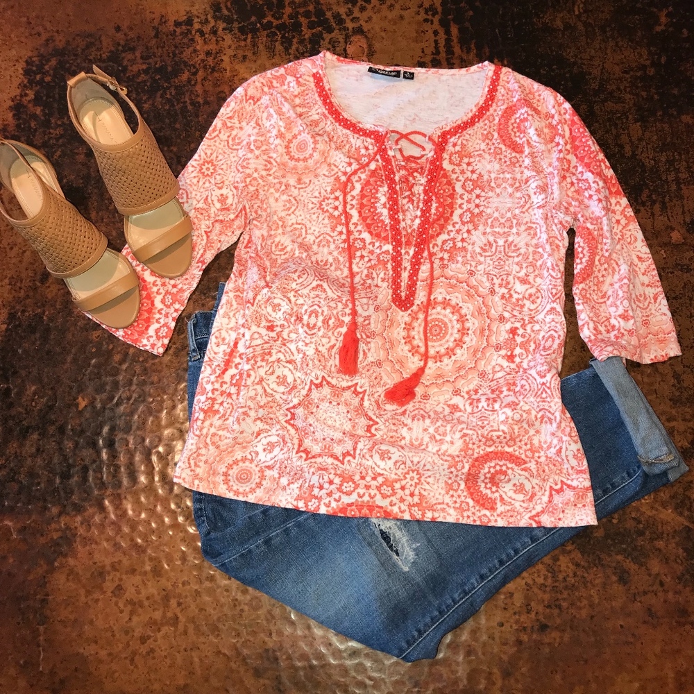 Onque Casual 3/4 Sleeve Shirt - L